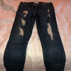 Frame Light Wash Ripped Jeans